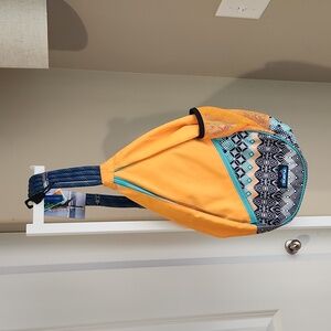 KAVU PAXTON SLING, orange & teal NWT